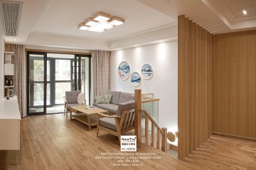 海尚壹品日式风格两居室客厅装修实景案例